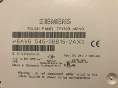 6AV6 545-0BA15-2AX0 Siemens Simatic HMI Touch Panel TP 170A blue MSTN