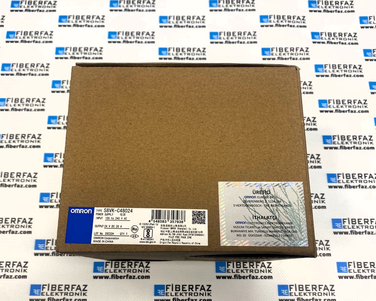 S8VK-C48024 OMRON 220VAC / 24VDC 20A RAY TIPI GUC KAYNAGI