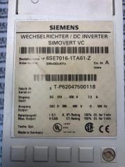 6SE7016-1TA61-Z SIEMENS  SIMOVERT MASTERDRIVES SIMAVERT VC
