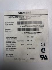 6SE7031-6EB87-2DA0 SIEMENS SIMOVERT MASTERDRIVES BRAK. UNIT 100KW