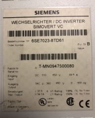 6SE7023-8TD61 SIEMENS SIMOVERT MASTERDRIVES SIMOVERT VC