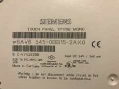 6AV6 545-0BB15-2AX0 Siemens Simatic HMI Touch Panel TP 170B mono blue MSTN