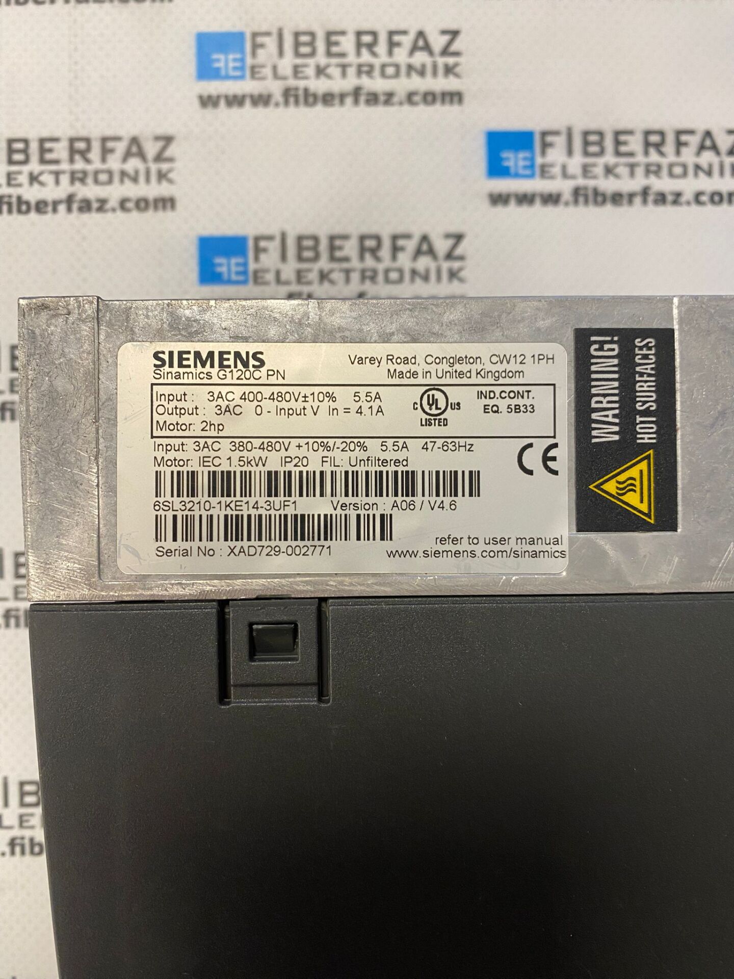 Produktbild von Siemens 6SL3210-1KE14-3AP2 – Sinamics G120C DP Mit Bedienpanel – Gebraucht, Sofort Lieferbar – UK