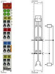 KL2114 BECKHOFF Bus Terminal, 4 Kanal Digital Output Modul