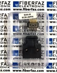 SCSI / MDR 20 PIN KONNEKTOR - 20P MALE-ERKEK  ( CN LATCH )