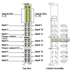 EL1809 BECKHOFF EtherCAT Terminal, 16 Kanal Dijital Input Modul