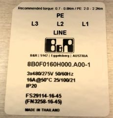 8B0F0160H000.A00-1  B&R Passive Line Filter