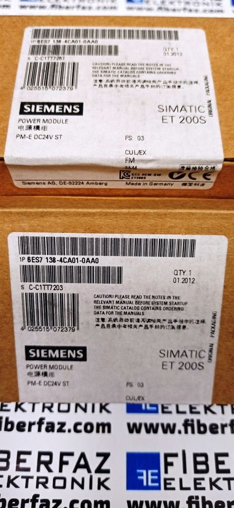 6ES7 138-4CA01-0AA0 Siemens Simatic ET200S PM-E Power Module